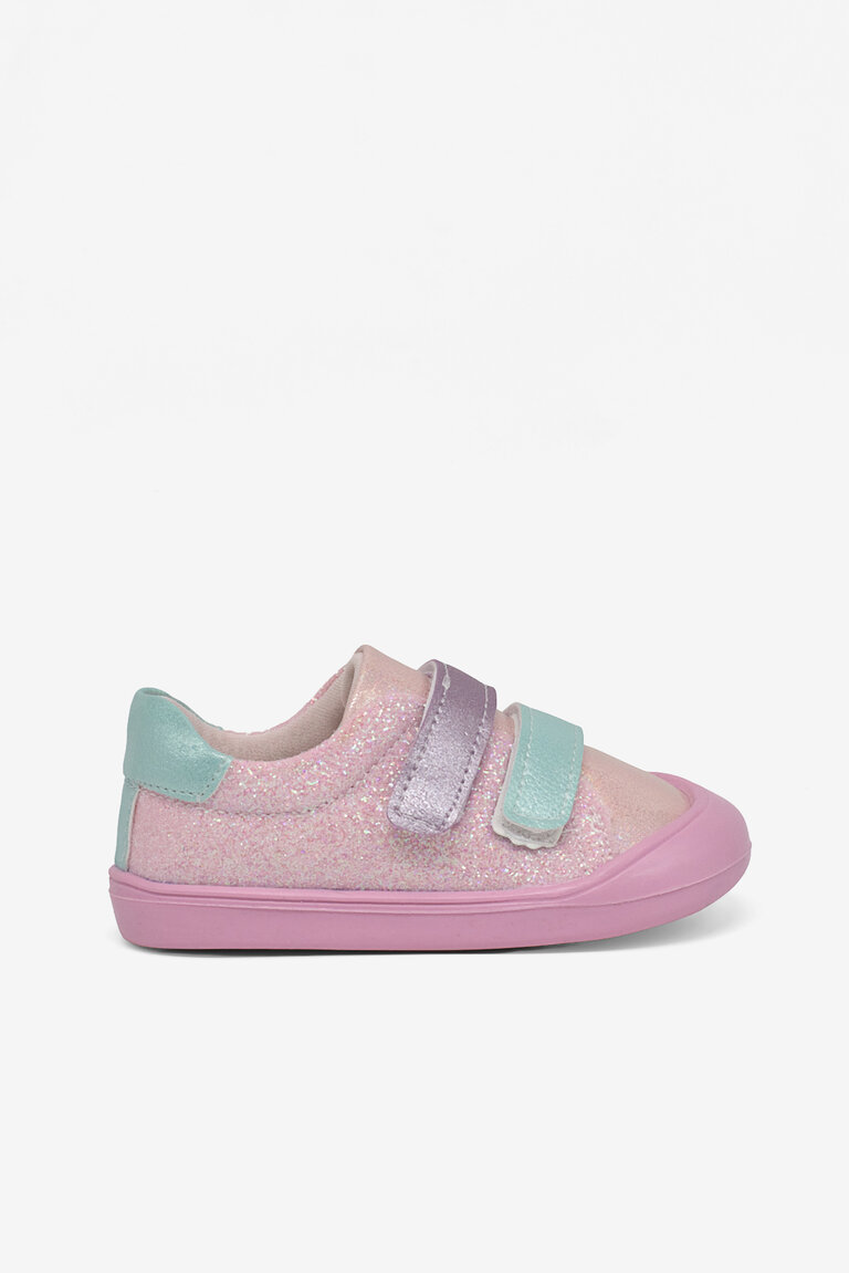 Kız Çocuk Pembe Lila İlk Adım Taşlı Rahat Kalıp Sneaker
