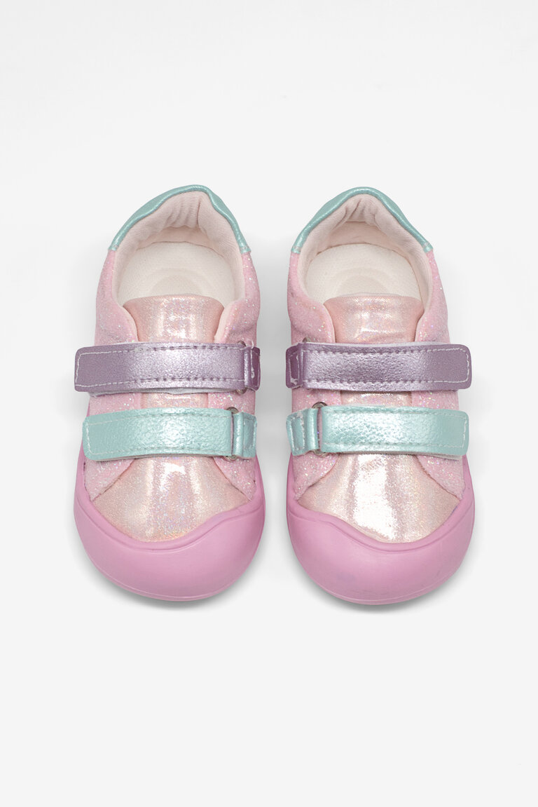 Kız Çocuk Pembe Lila İlk Adım Taşlı Rahat Kalıp Sneaker