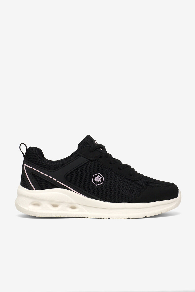 Kadın Siyah Pembe Rahat Kalıp Hafif  Konforlu Sneaker