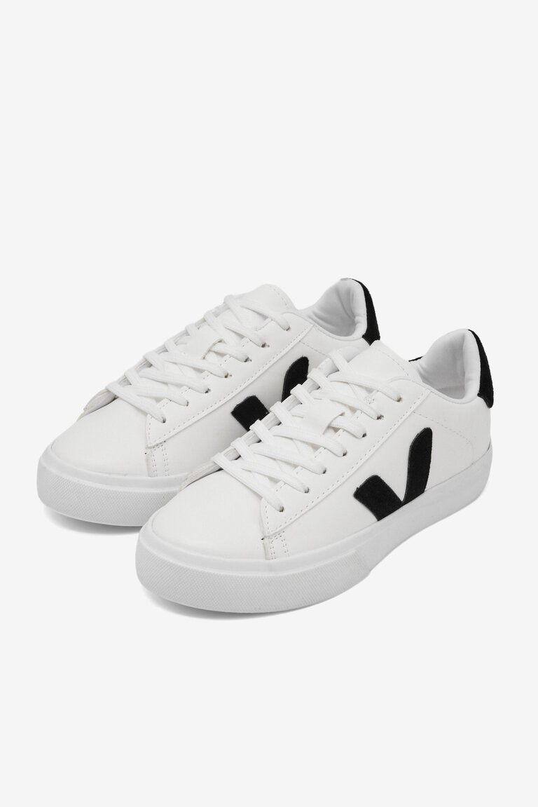 Kadın Beyaz Siyah Kauçuk Taban Rahat Bağcıklı Sneaker