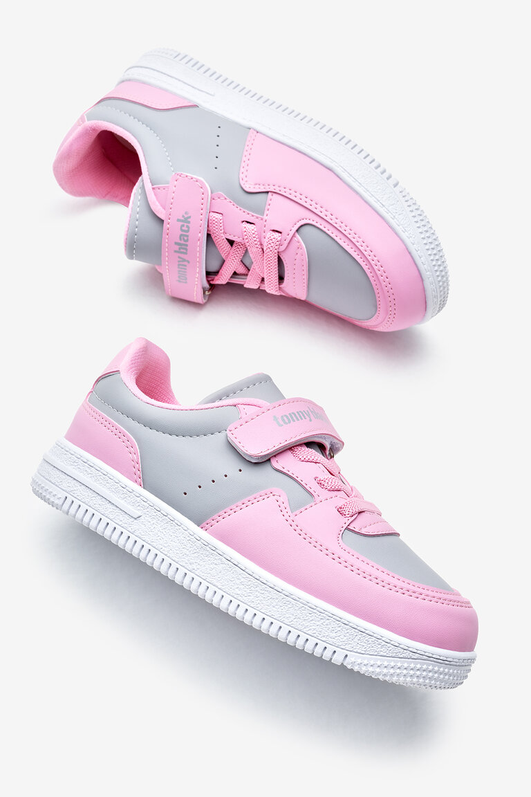 Çocuk Unisex Buz Pembe Termo Taban Cırtlı Lastik Bağcıklı Spor Ayakkabı