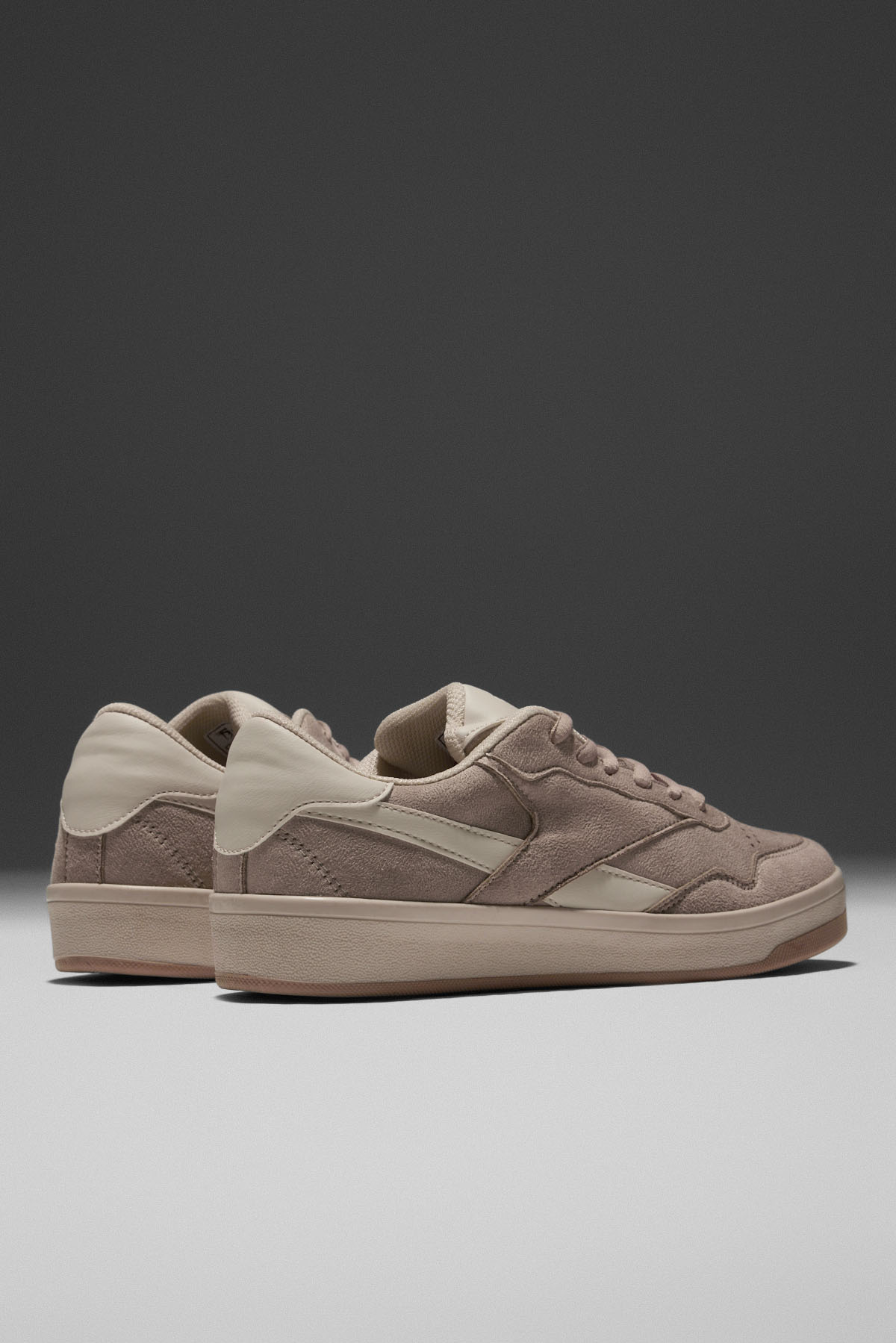 Unisex Bej Rahat Kalıp Termo Taban Bağcıklı Spor Ayakkabı