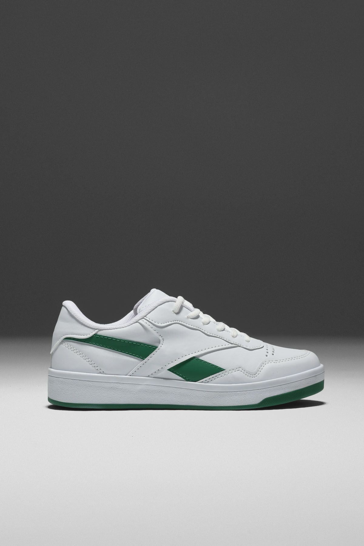 Unisex Beyaz Yeşil Rahat Kalıp Termo Taban Bağcıklı Spor Ayakkabı