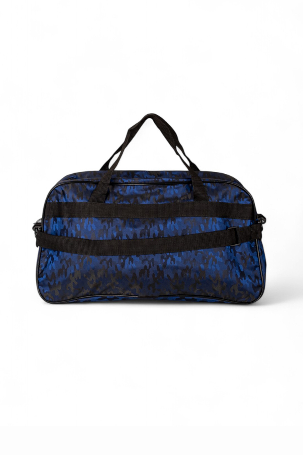 Unisex Lacivert Kamuflaj Kamuflaj Desenli Önü Fermuarlı İki Bölmeli Seyahat ve Spor Çantası