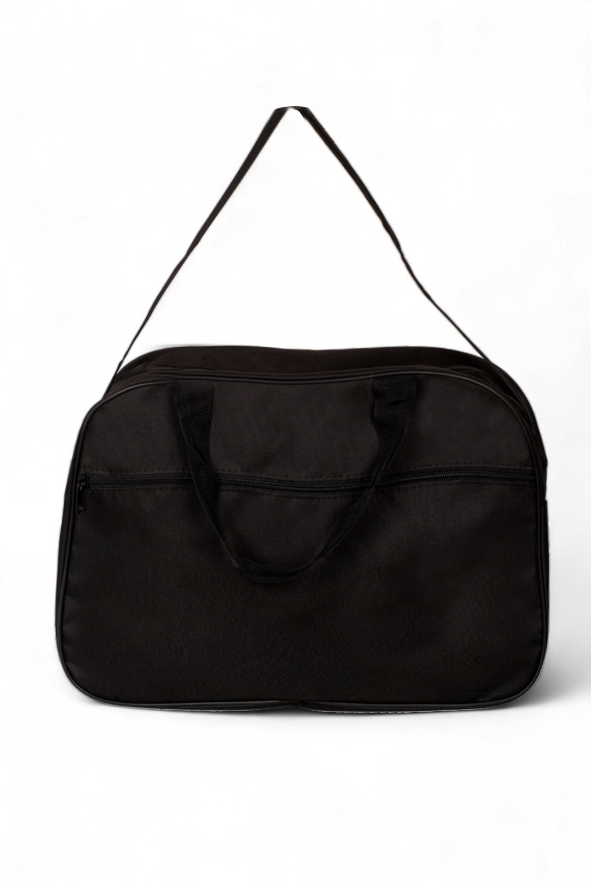 Unisex Siyah Önü Fermuarlı Seyehat ve Spor Çantası