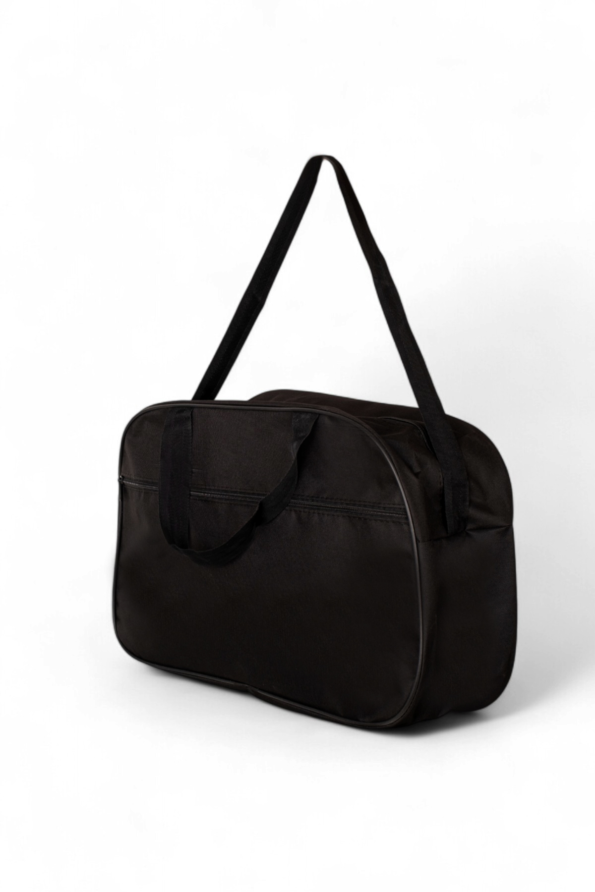Unisex Siyah Önü Fermuarlı Seyehat ve Spor Çantası