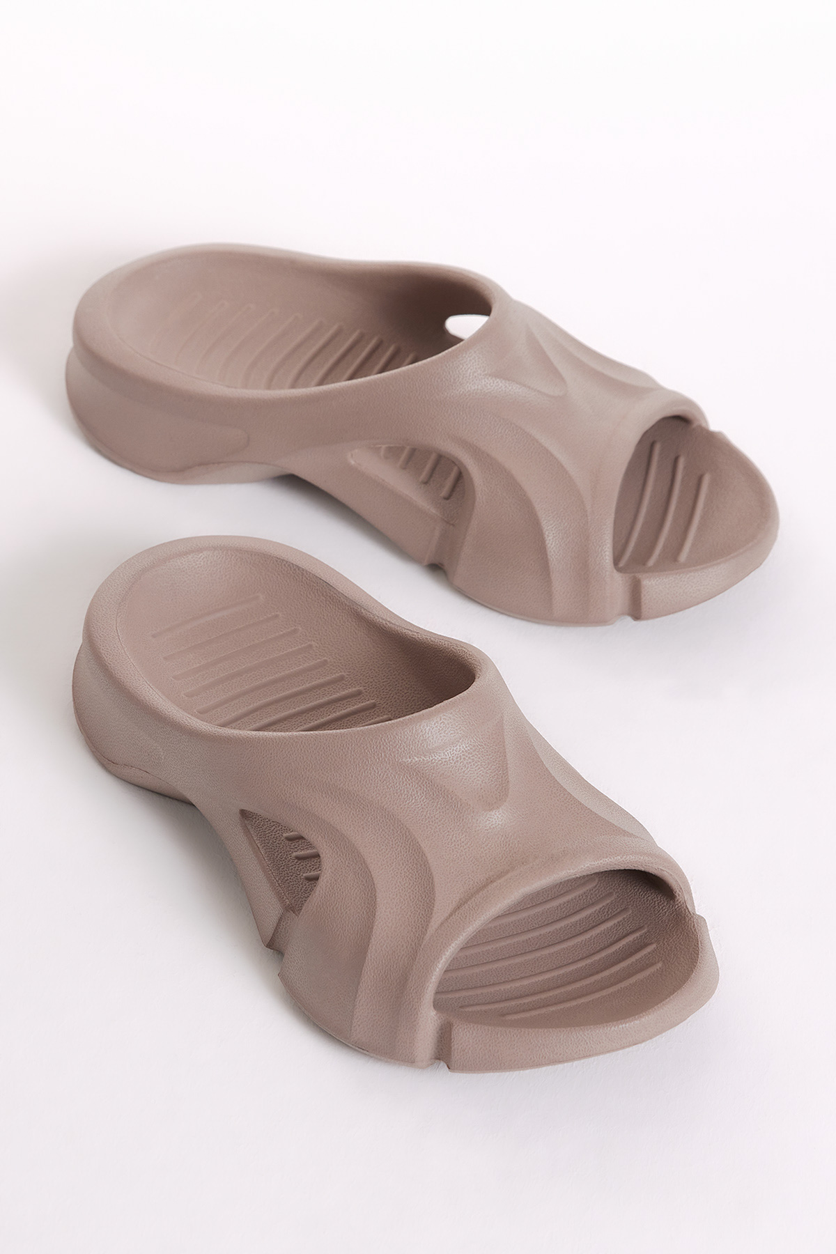 Unisex Vizon Desenli Kalın Tabanlı Eva Terlik