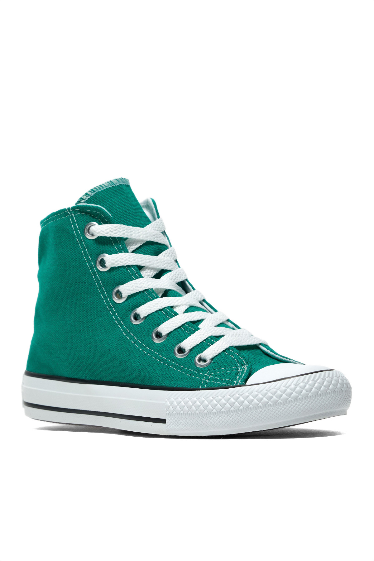 Unisex Yeşil Rahat Kalıp Bağcıklı Uzun Spor Ayakkabı