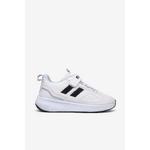 Çocuk Unisex Beyaz Siyah Rahat Kalıp Nefes Alabilen Cırtlı Bağcıklı Sneaker