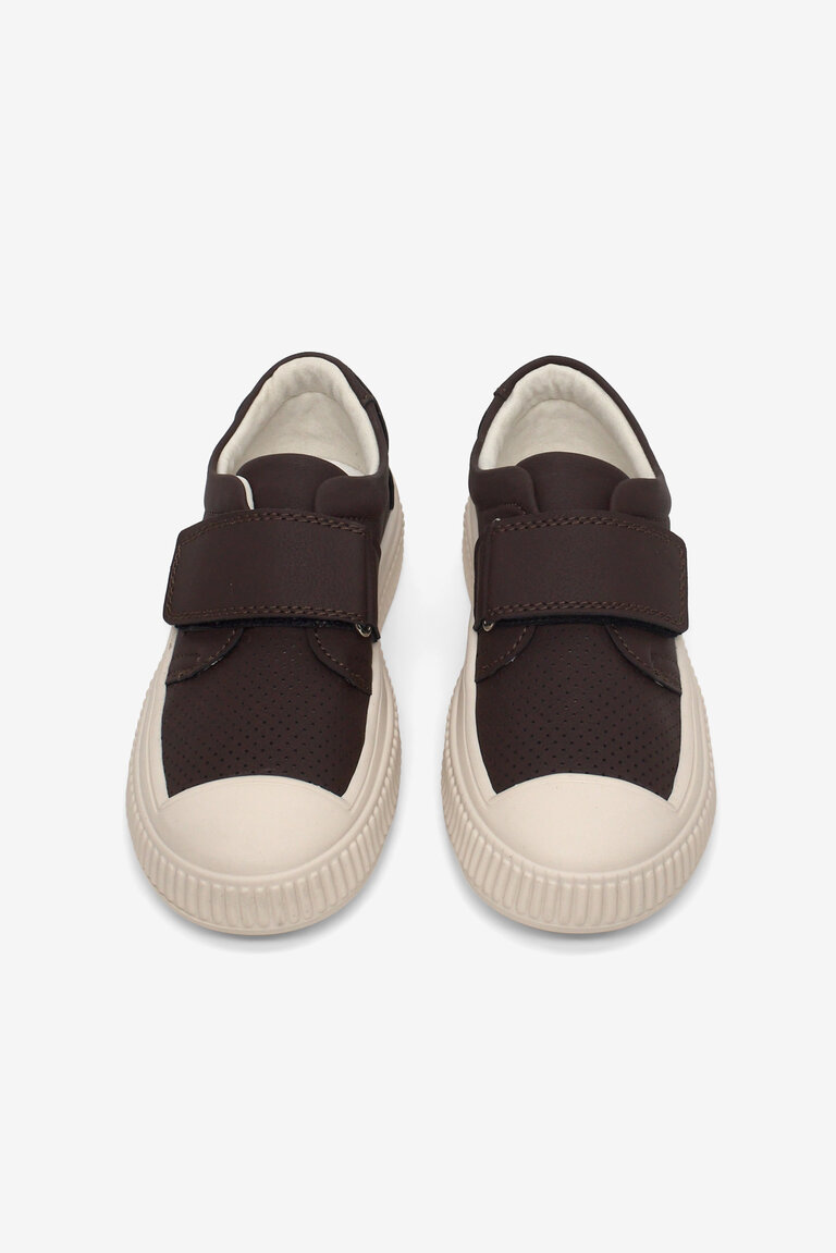 Çocuk Unisex Acı Kahve Çocuk Cırtlı Rahat Kalıp Sneaker
