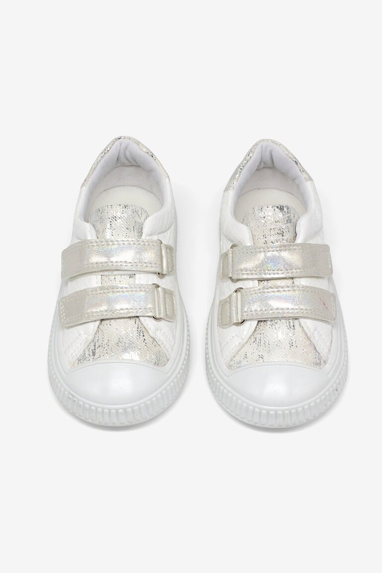 Çocuk Unisex Beyaz Çocuk Sim Detaylı Cırtlı Rahat Kalıp Sneaker