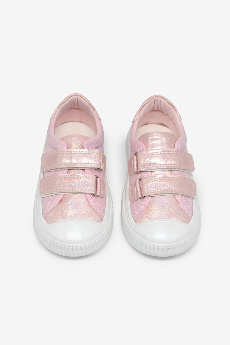 Çocuk Unisex Pembe Çocuk Sim Detaylı Cırtlı Rahat Kalıp Sneaker