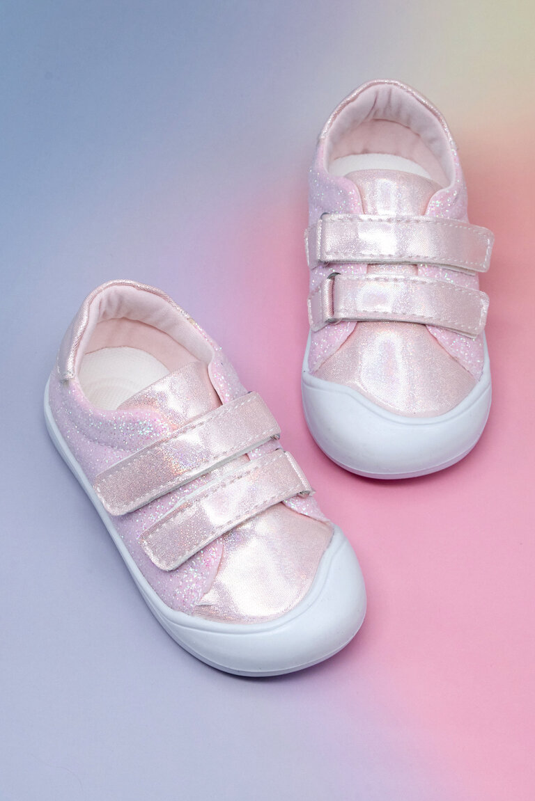 Kız Çocuk Pembe İlk Adım Taşlı Rahat Kalıp Sneaker