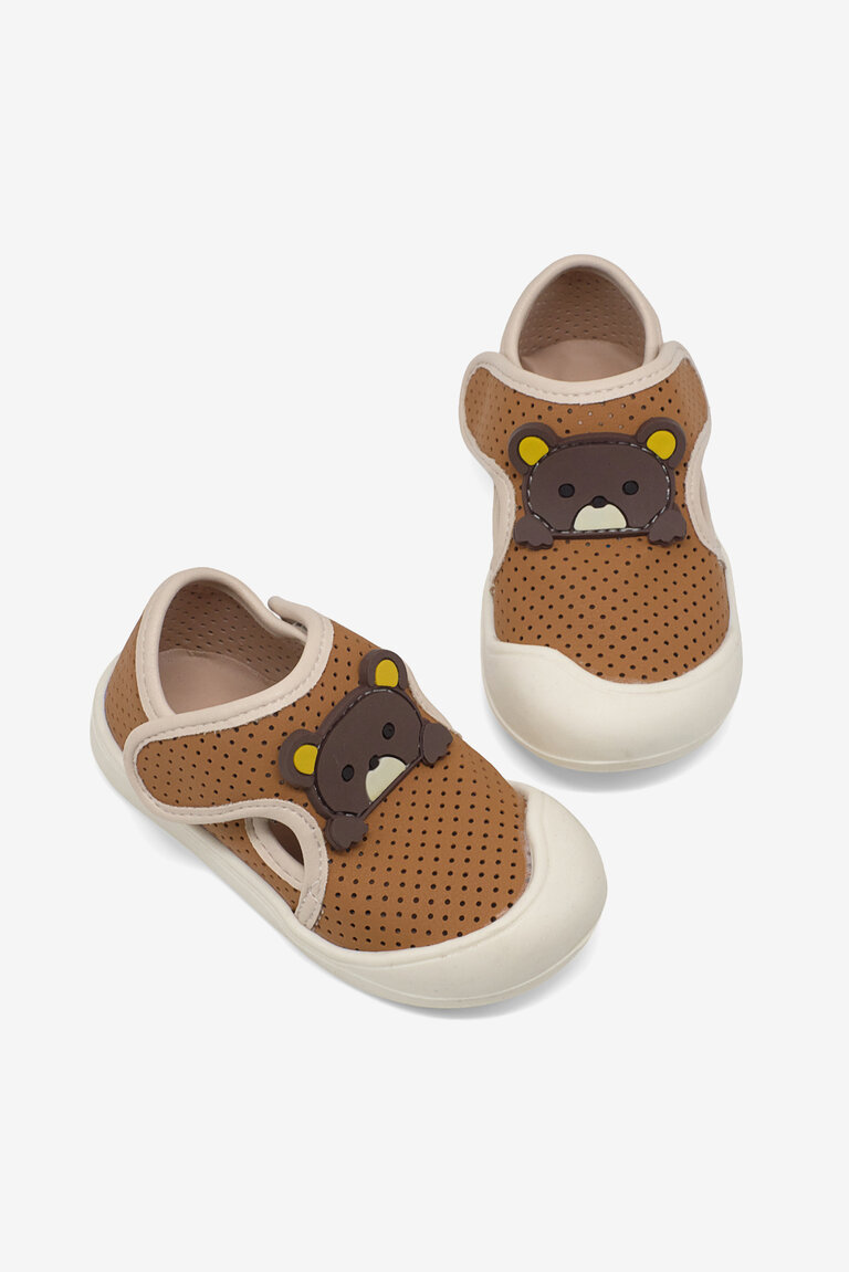 Kız Çocuk Camel Ayıcık Detaylı Rahat Kalıp İlk Adım Sneaker