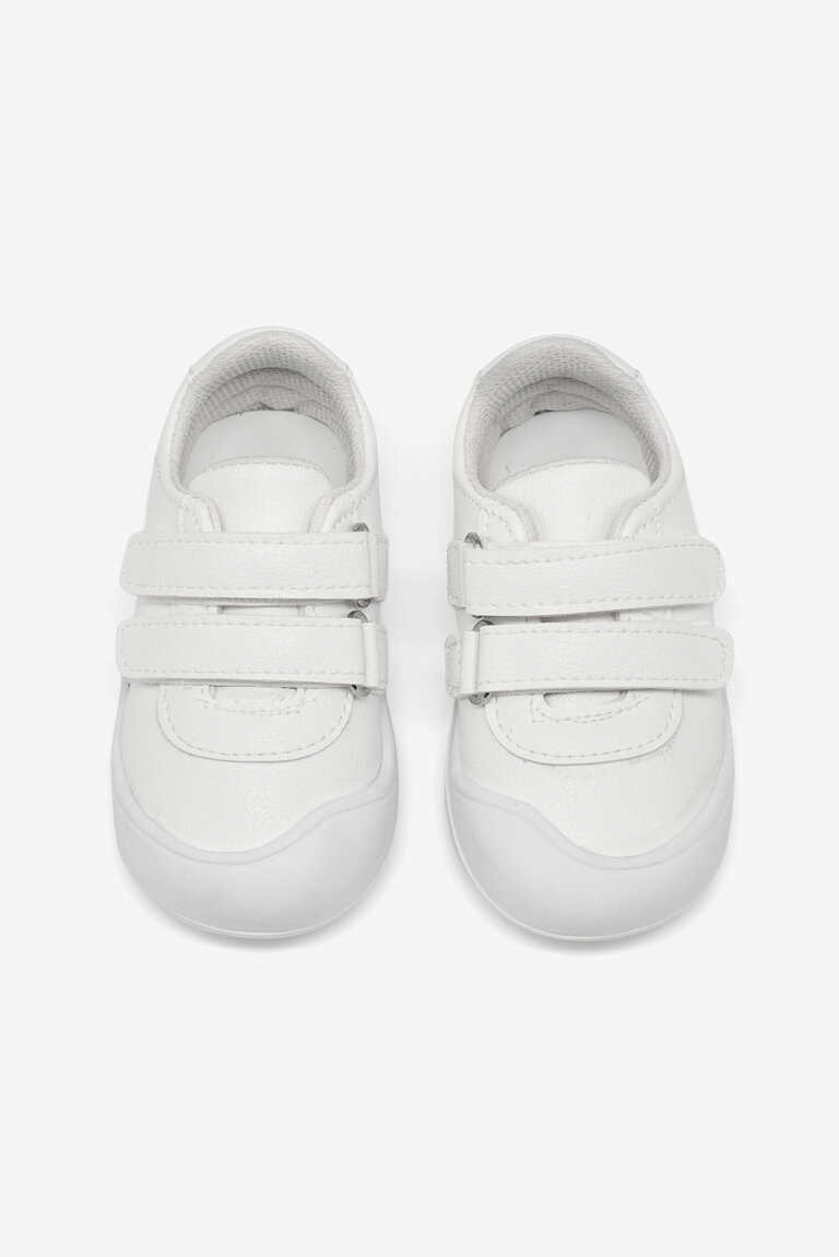Çocuk Unisex Beyaz İlk Adım Cırtlı Snaker