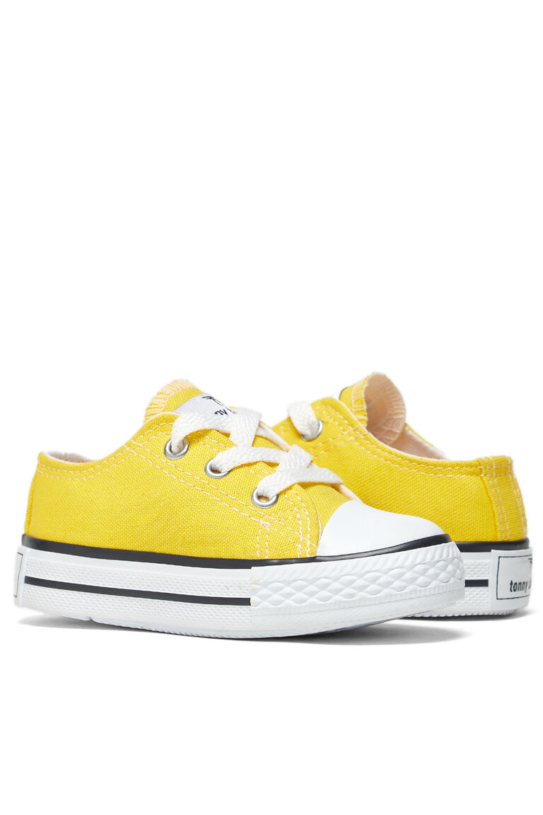 Çocuk Unisex Sarı Rahat Kalıp Bağcıklı Sneaker
