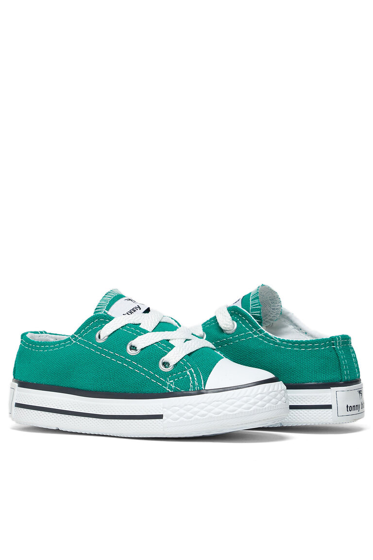 Çocuk Unisex Yeşil Rahat Kalıp Bağcıklı Sneaker