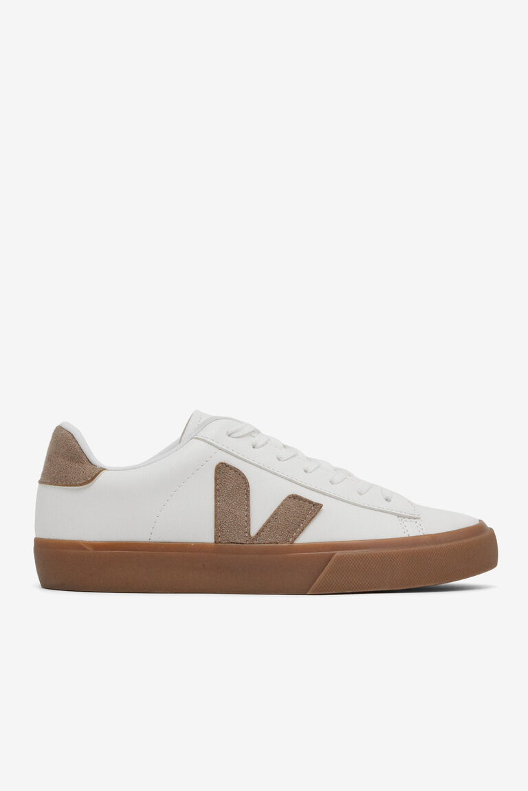 Kadın Beyaz Bej Kauçuk Taban Rahat Bağcıklı Sneaker