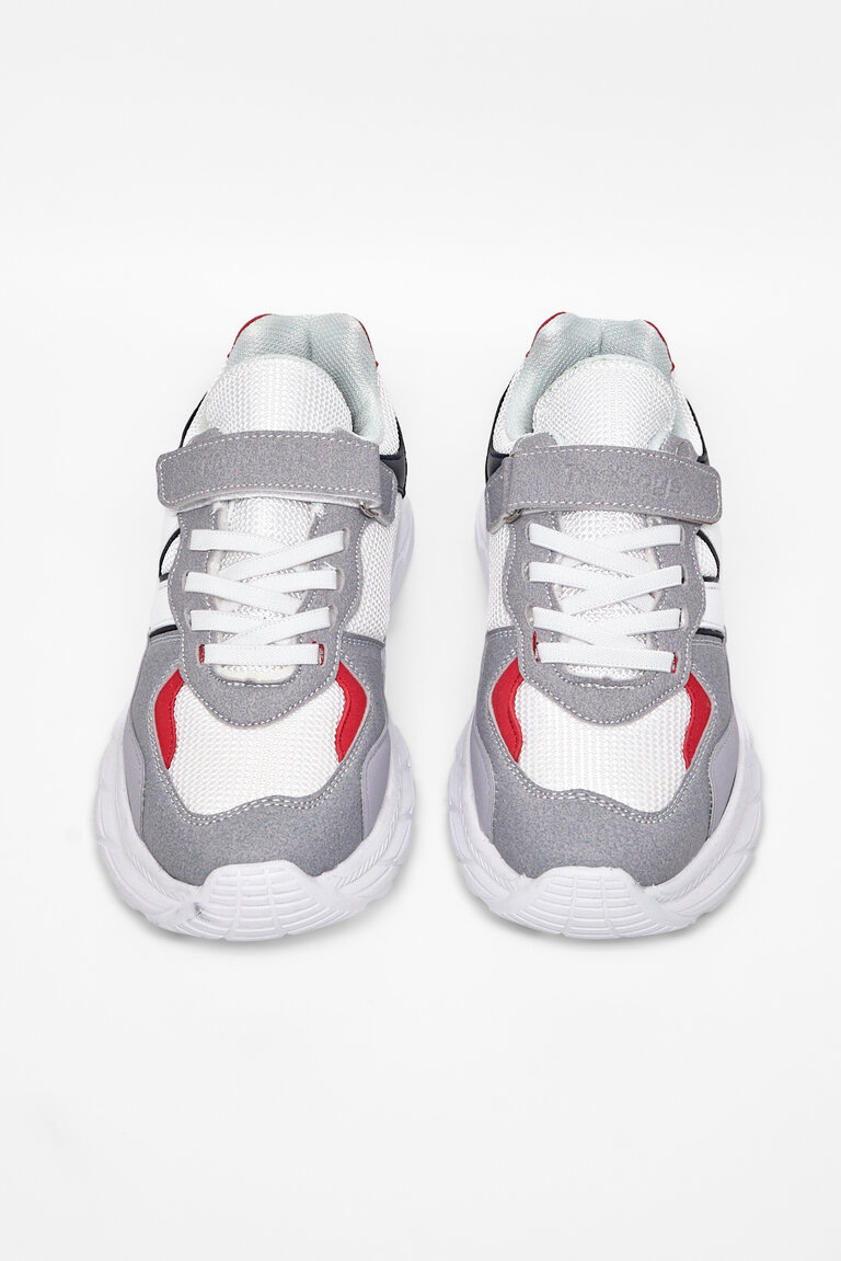 Çocuk Unisex Buz Lacivert Rahat Kalıp Cırtlı Bağcıklı Sneaker