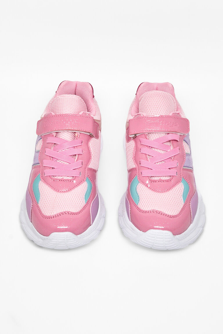 Çocuk Unisex Şeker Fuji Rahat Kalıp Cırtlı Bağcıklı Sneaker