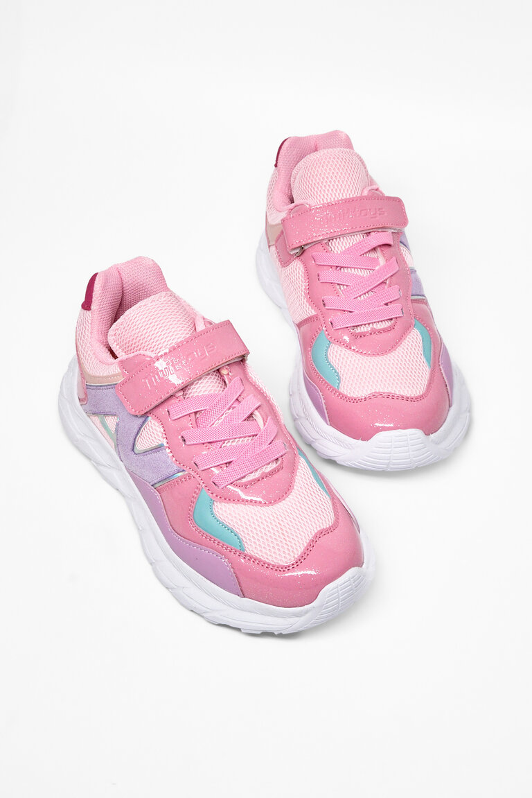 Çocuk Unisex Şeker Fuji Rahat Kalıp Cırtlı Bağcıklı Sneaker