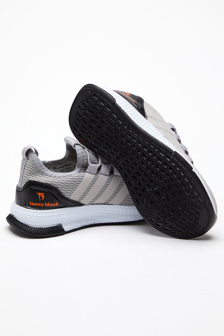 Çocuk Unisex Füme Rahat Kalıp Şeritli Bağcıklı Spor Ayakkabı