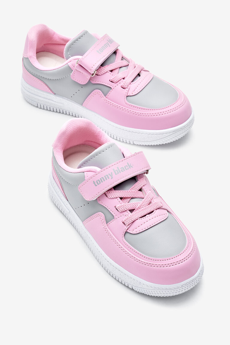 Çocuk Unisex Buz Pembe Termo Taban Cırtlı Lastik Bağcıklı Spor Ayakkabı
